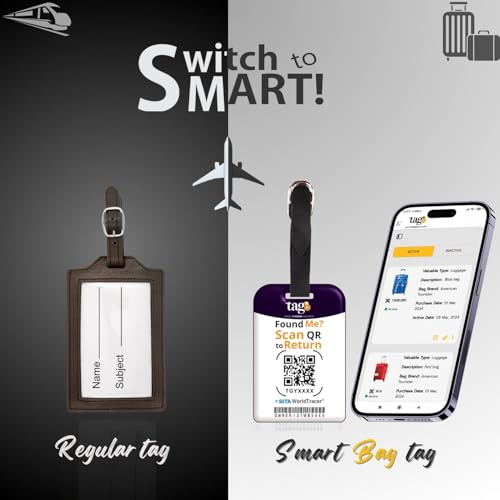 tag8 2 Pack Luggage Tags for Suitcases 26 Initial Letter Travel Luggage Baggage Identification Labels ID Tag with Global Loss Recovery Service Airline Compliant SITA World Tracer Code Enabled F - Image 3