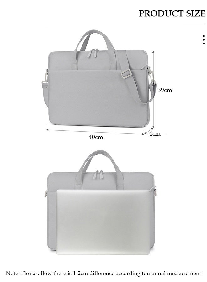 DUNISO 15.6 Inch Laptop Bag with Pocket, Handbag Computer Case for Waterproof Briefcase,Durable Computer Carrying Case with Telescopic Handle, Tablet Bag, Portable Laptop Sleeve Case, Casual Laptop Bag for Men and Women Work Office - Image 2