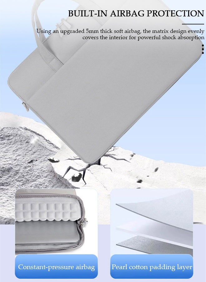 DUNISO 15.6 Inch Laptop Bag with Pocket, Handbag Computer Case for Waterproof Briefcase,Durable Computer Carrying Case with Telescopic Handle, Tablet Bag, Portable Laptop Sleeve Case, Casual Laptop Bag for Men and Women Work Office - Image 3