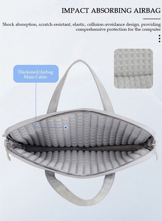 DUNISO 15.6 Inch Laptop Bag with Pocket, Handbag Computer Case for Waterproof Briefcase,Durable Computer Carrying Case with Telescopic Handle, Tablet Bag, Portable Laptop Sleeve Case, Casual Laptop Bag for Men and Women Work Office - Image 4