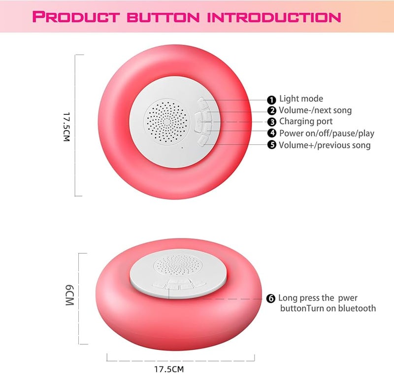Wireless Floating Pool Speaker with RGB Fountain Light Louder Volume for Hot Tub Outdoor Party - Image 4
