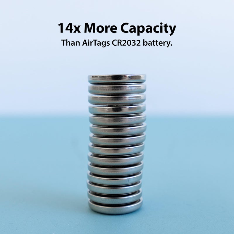 Elevation Lab AirTag (Gen 1 & 2) 10-Year Extended Battery | Adhesive Mount | Uses AA Batteries - 14x More Capacity Than CR2032 | TimeCapsule | Waterproof, CR 2032 Battery Replacement (4-Pack) - Image 4