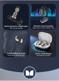 Monster Open Wireless Earphones, Comfortable And Lightweight Low Latency Headset, Waterproof Noise Reduction Bluetooth Headphones For Running Gym Workouts Walking, (White)  - Image 4