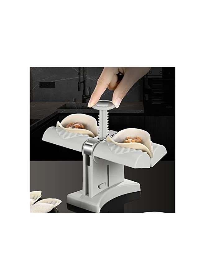 PROMASS Household Double Head Automatic Dumpling Maker, Dumpling Skin Maker Molds, Dumpling Maker, Ravioli Press Mold Making Tool, Make Dumplings Empanadas Quickly, Kitchen Gadgets - Image 3
