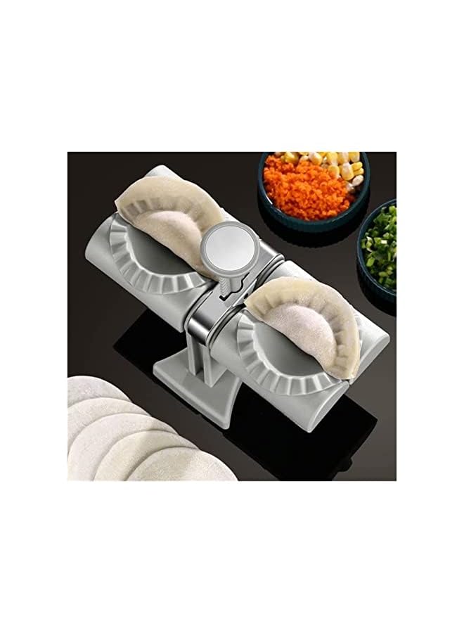 PROMASS Household Double Head Automatic Dumpling Maker, Dumpling Skin Maker Molds, Dumpling Maker, Ravioli Press Mold Making Tool, Make Dumplings Empanadas Quickly, Kitchen Gadgets - Image 5