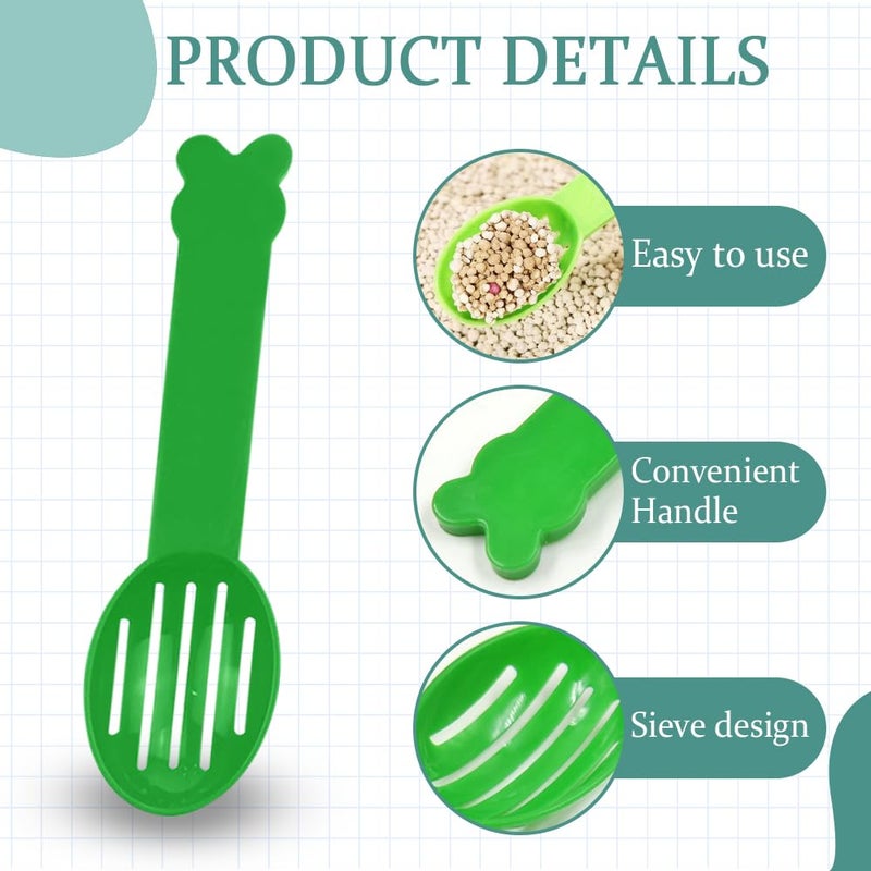 TRKETK 8 Pieces Mini Hamster Cage Cleaning Scoop Durable and Sturdy Lightweight Litter Scoop Pet Poop for Small Animals Chinchillas Hedgehogs Cavy Cage - Image 3