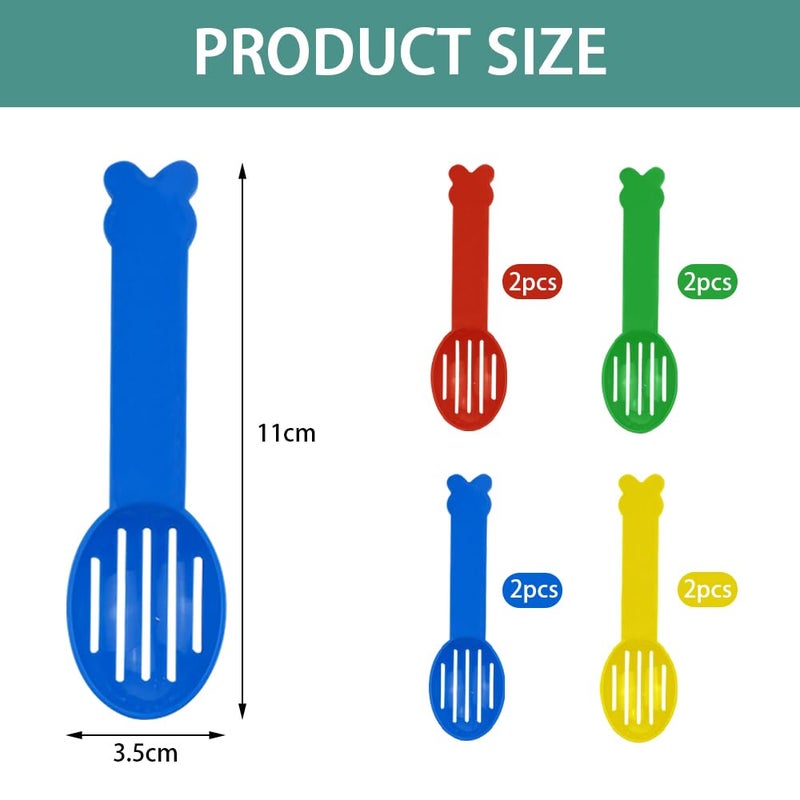 TRKETK 8 Pieces Mini Hamster Cage Cleaning Scoop Durable and Sturdy Lightweight Litter Scoop Pet Poop for Small Animals Chinchillas Hedgehogs Cavy Cage - Image 2