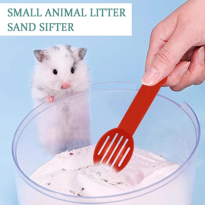 TRKETK 8 Pieces Mini Hamster Cage Cleaning Scoop Durable and Sturdy Lightweight Litter Scoop Pet Poop for Small Animals Chinchillas Hedgehogs Cavy Cage - Image 5