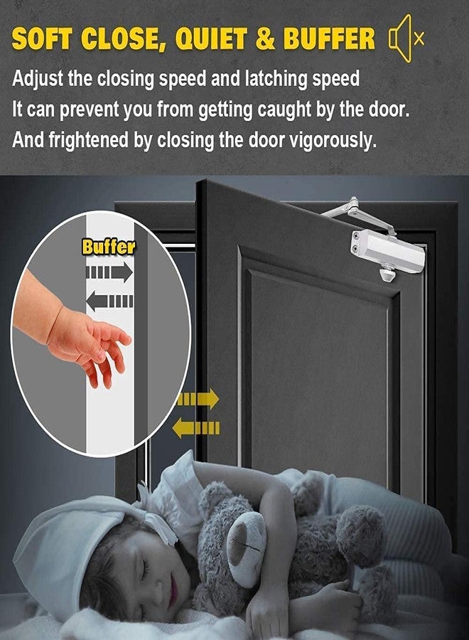 Marie Automatic Door Closer,Size 2 Adjustable Closing Speed Door Closer for 55-99lbs Residential and Commercial Light Doors - Image 5