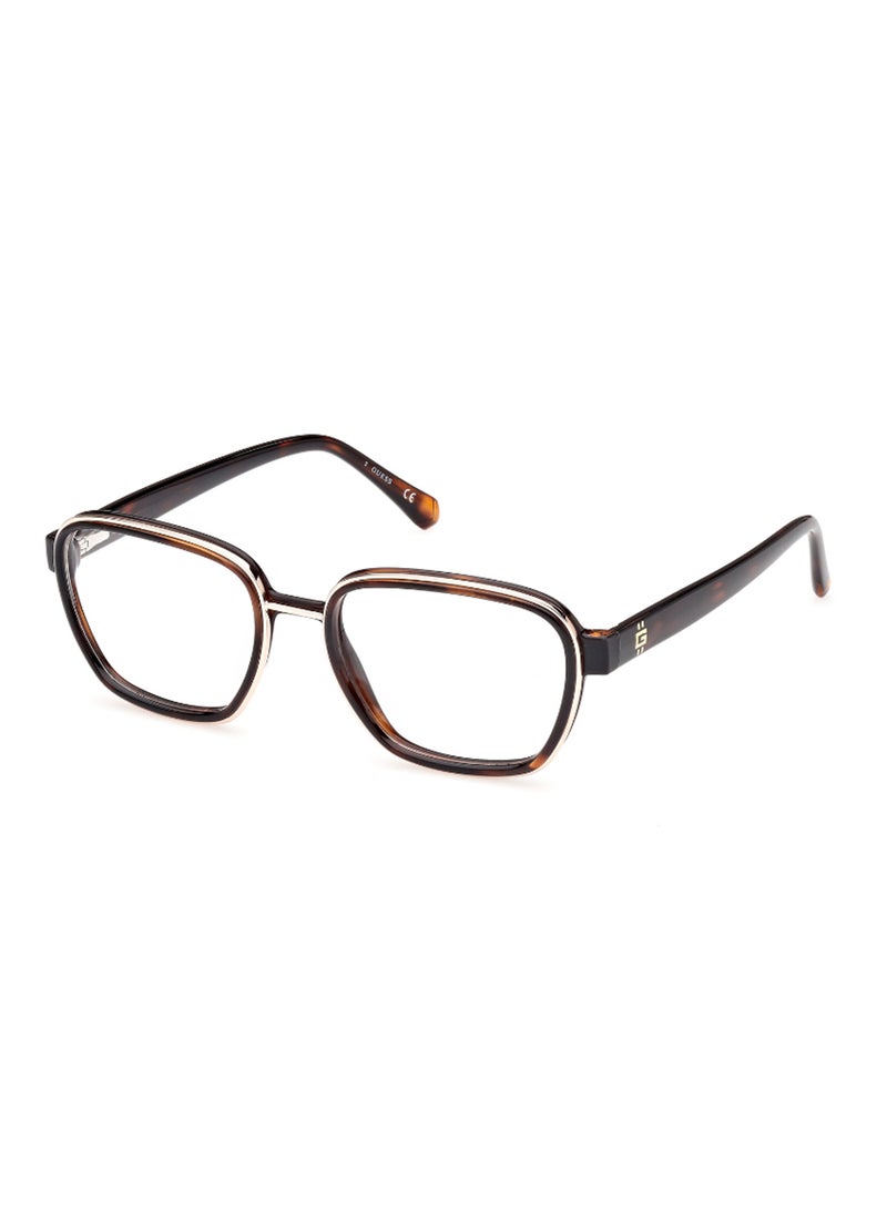 GUESS Men's Square Shape Eyeglass Frames - GU5008605253 - Lens Size: 53 Mm - Dark Havana - Image 1