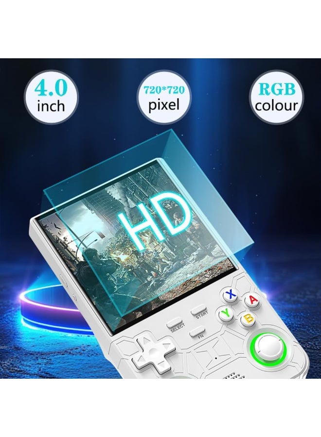 جهاز الألعاب المحمول R36 Ultra، بشاشة IPS مقاس 4 بوصات بتقنية OCA Full Lamination، مزود ببطاقة 64GB تحتوي على أكثر من 20,000 لعبة، يعمل بنظام Linux، ومعالج RK3326، مع دعم WiFi وBluetooth وبطارية بسعة 3000mAh. - Image 5