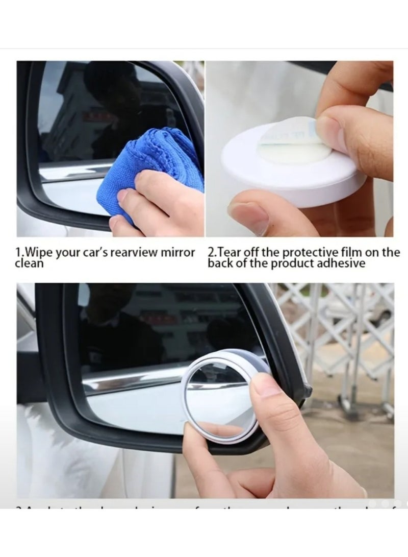 Magnifying auxiliary lens placed on the car mirror 2 PCS - Image 4