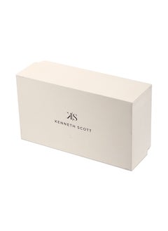 KENNETH SCOTT Kenneth Scott Men's Quartz Movement Watch, Analog Display and Stainless Steel Strap - K22036-TBTW, Two Tone Gold  - Image 4