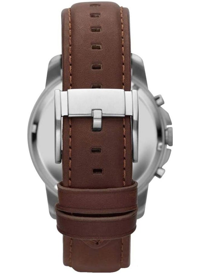 FOSSIL Fossil Men's imported waterproof leather Quartz Watch - Brown bracelet -FS4813  - Image 3