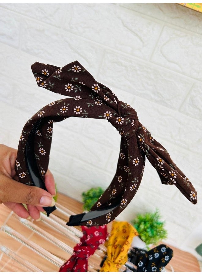 Radhya Accessories Korean Handmade Soft Padded Stretchable Adjustable Knot Hairband for Girls Hairband for Women Fancy Party Wedding Rabbit Hairband Headband Hair Accessories For Women & Girls (red, 1 pc) - Image 3