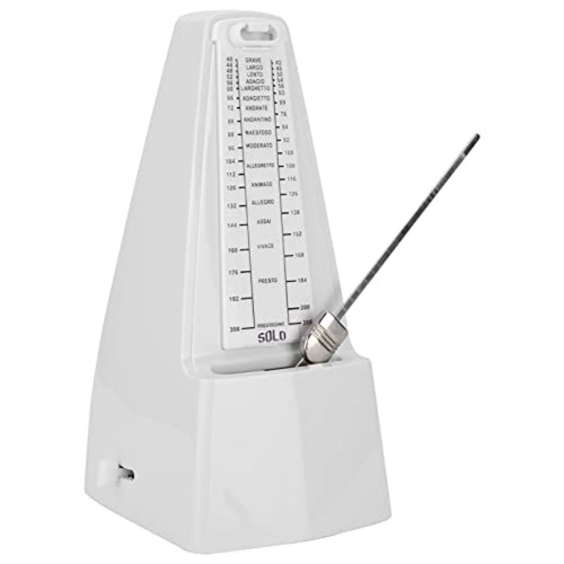 Mechanical Metronome Universal for Piano Guitar Violin Drums and Other Instruments Wind Up Classic Tempo Beat Tool white - Image 5