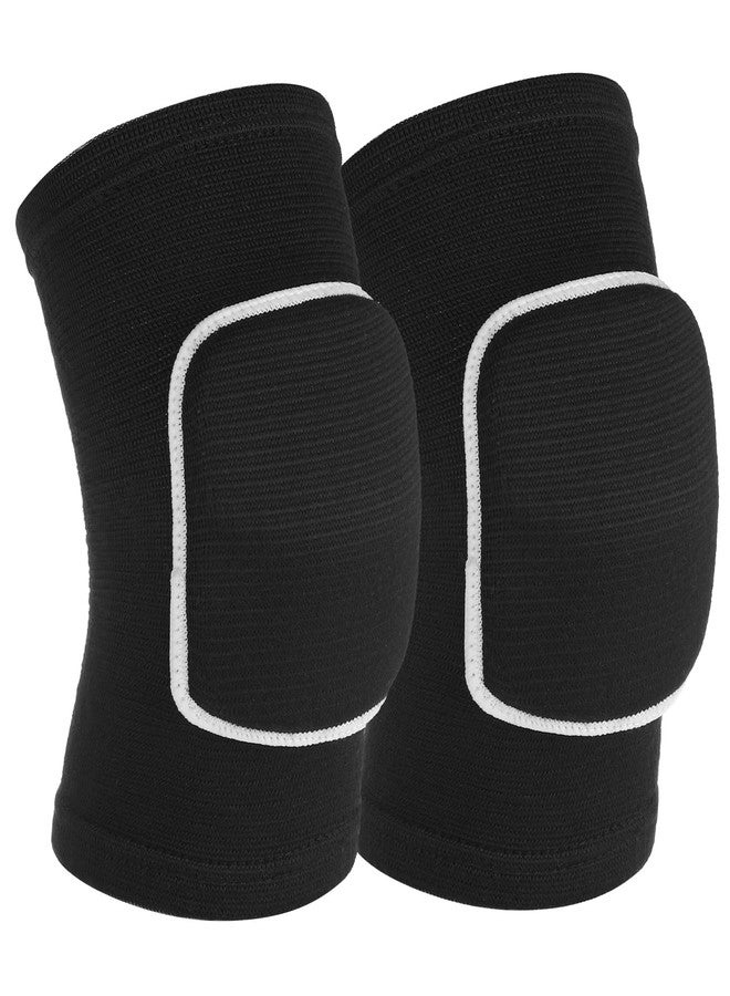 JIYIN 1 Pair Elbow Pads with Thicken Sponge Pad, Black Breathable Protective Volleyball Elbow Pads Fitness Arm Knee Protector Volleyball Sponge Support for Kids Men Women Elderly - Image 1