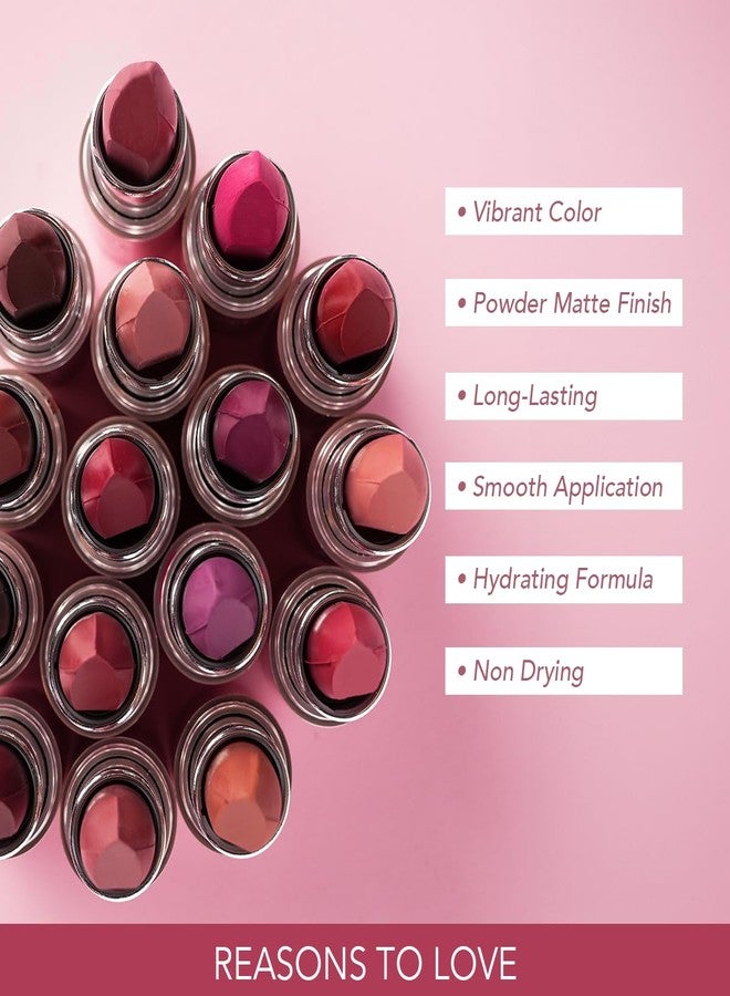 Lotus Makeup Lotus Make-Up Ecostay Powder Matte Lipstick | Hydrating and Nourishing | Long Lasting | Lightweight | Powder Matte Finish | (PM03-BOLD & BEAUTIFUL, 4.2GM) - Image 3