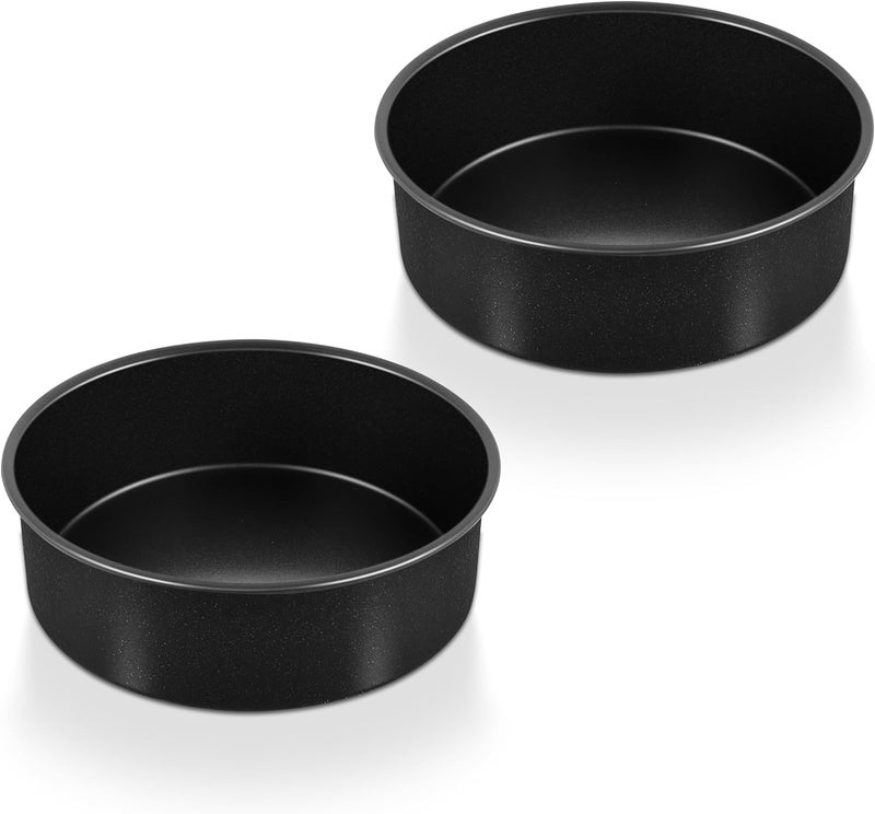 P&P CHEF Non-stick Cake Pan Set of 2,6 Inch Round Baking Cake Pans Tins for Tier Smash Cakes, Non-Toxic & Solid, Stainless Steel Core & Leak-Proof, 2Pcs - Image 1