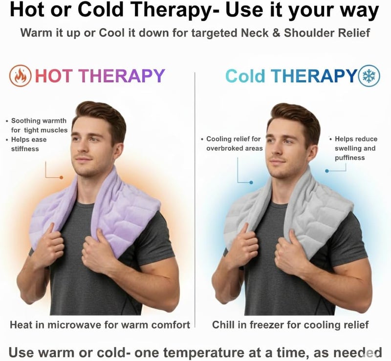 Herbal Concepts Hot & Cold Neck & Shoulder Wrap in Charcoal - Image 5
