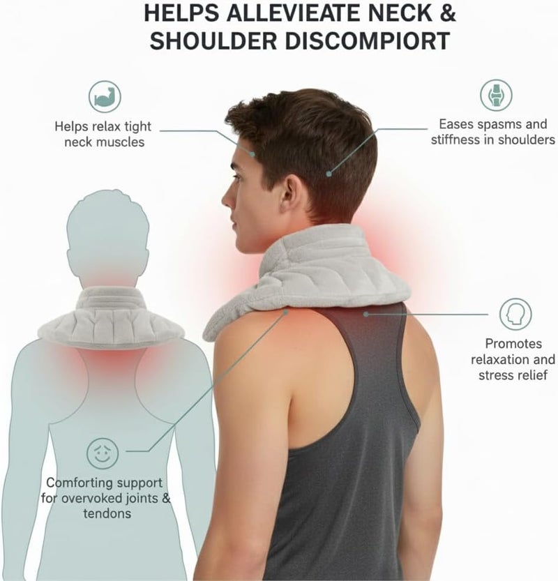 Herbal Concepts Hot & Cold Neck & Shoulder Wrap in Charcoal - Image 3