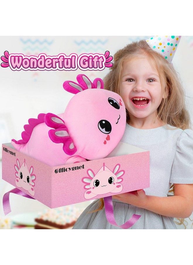 Officygnet Axolotl Plush 13" Soft Stuffed Animal Plush Toy Cute Axolotl Plush Pillow Kawaii Plushies Dolls For Kids Pink Axolotl Gift For Girls Boys  - Image 3