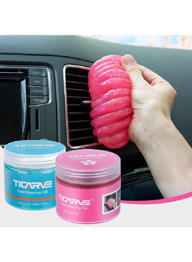 TICARVE Cleaning Gel Car Putty Slime for Detailing Putty Detail Tools Car Interior Cleaner Automotive Cleaning Keyboard Cleaner Blue Rose (2Pack) - Image 1