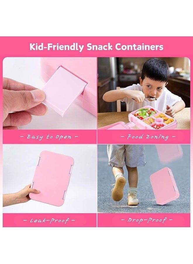 810ML Bento Lunch Box for Kids & Toddlers, Leak-Proof Lunchbox with 5/6 Compartments, Back to School Snack Containers for Kids & Adults, Snack Box for School, Kindergarten, Nursery and Office - Image 4