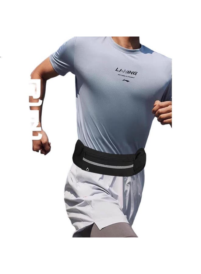 Dipple Deepul Running Phone Waist Bag Sports Fitness Night Running Hip Bag Outdoor Equipment Mountain Climbing Cycling Marathon Invisible Storage Bag - Black - Image 3