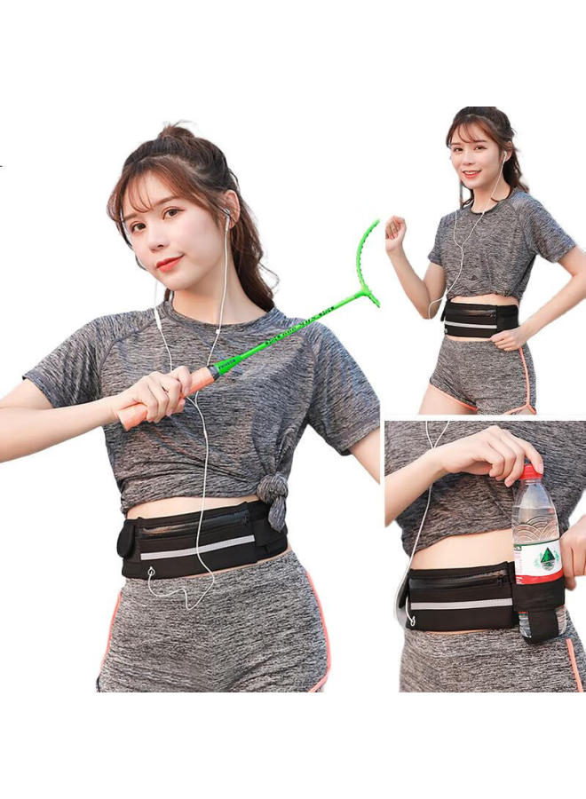 Dipple Deepul Running Phone Waist Bag Sports Fitness Night Running Hip Bag Outdoor Equipment Mountain Climbing Cycling Marathon Invisible Storage Bag - Black - Image 2