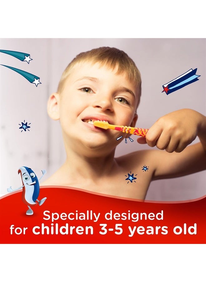 Aqua Fresh Little Teeth 3-5 Kids Toothbrush, Specially Designed for Children by Dental Experts, Plastic free Packaging, Soft Toothbrush  - Image 2