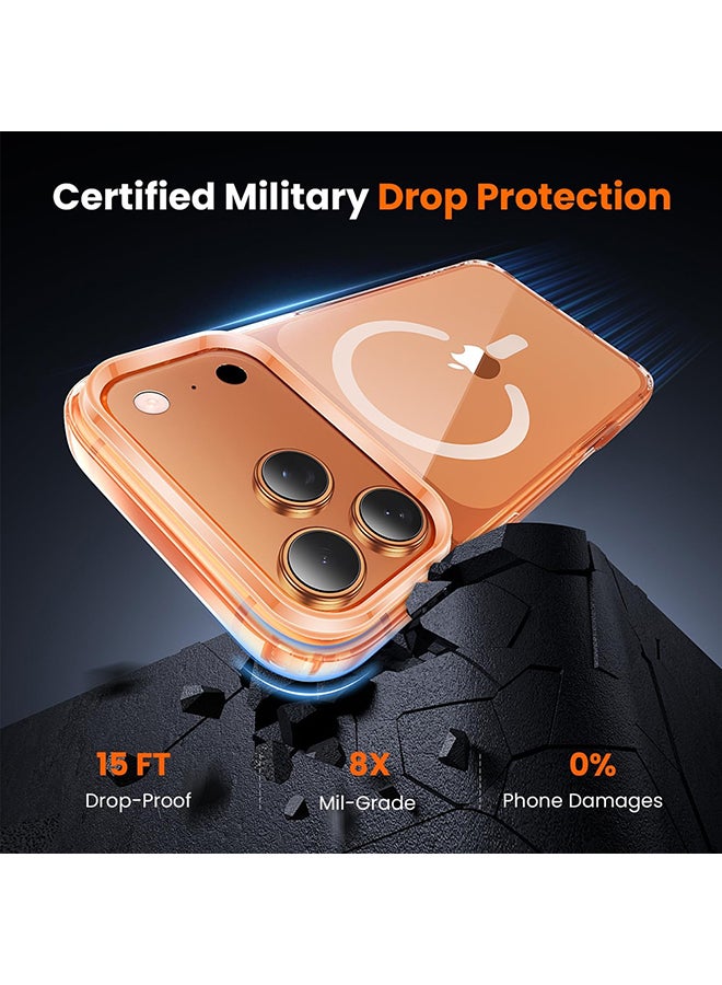 O Ozone (3 in 1) Magnetic Case Compatible with iPhone 17 Pro Cover with Front Tempered Glass Screen Protector & Camera Lens Protector & Anti-Yellowing Shockproof Cover - Image 3