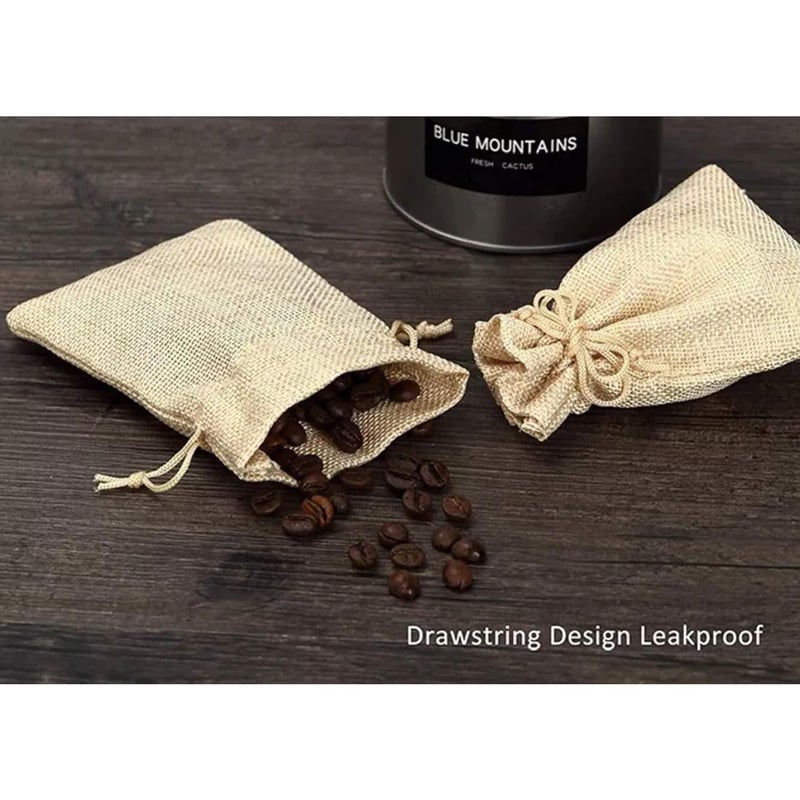 Beingelegant أكياس جوت لينين أنيقة 10X14 سم - عبوة من 10 - الأفضل لعيد الديوالي، عيد الميلاد وهدايا حفلات|الأفضل لحفلات استقبال المواليد، شاجون، عيد الميلاد، هدايا الذكرى السنوية|أكياس هدايا العودة (جوت طبيعي) - Image 5