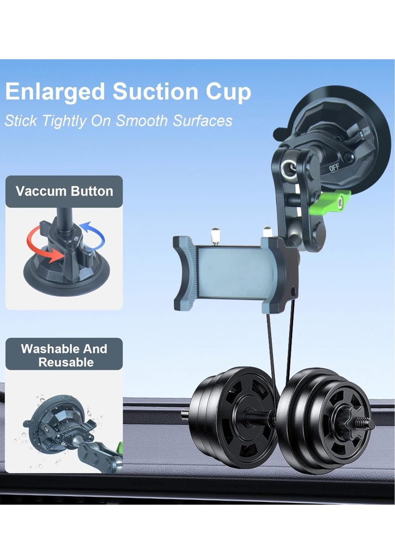 NEW Car Phone Mount for Video Recording – Universal Magic Arm Suction Holder for Windshield, Dashboard  Vlog Shooting – Compatible with All Smartphones - Image 5