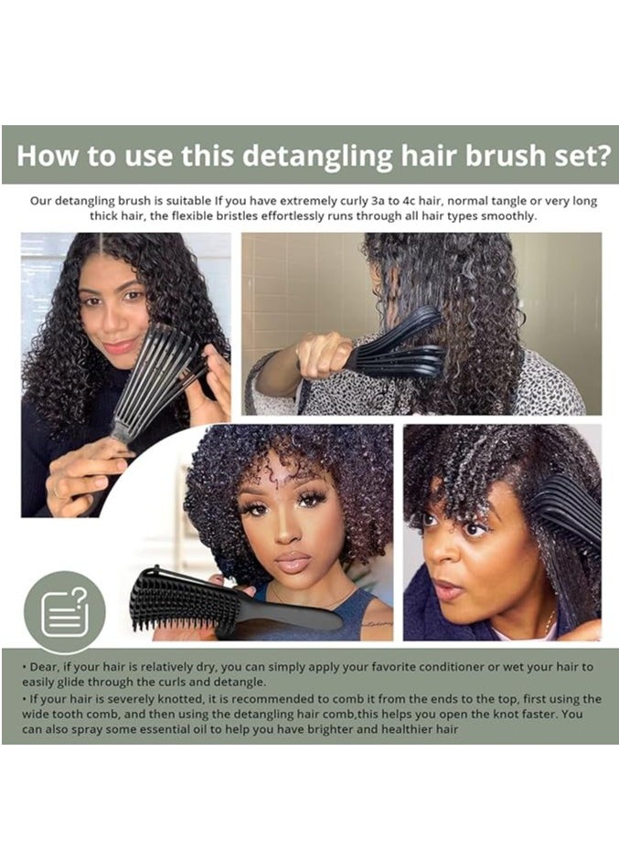 Bonita - Detangling Hair Brush for Women Wet Curly Hair - Black Color - Image 1