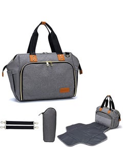 Diaper Mummy Bag Tote with Bottle Case and Changing Pad(Grey) - pzsku/ZF2833B7B4E03A1171590Z/45/_/1651556472/2040380c-5aed-4bb4-9b21-10374a3dc747