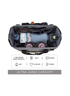 Diaper Mummy Bag Tote with Bottle Case and Changing Pad(Grey) - pzsku/ZF2833B7B4E03A1171590Z/45/_/1651556472/48a4597f-3597-4f38-8568-99656b081724