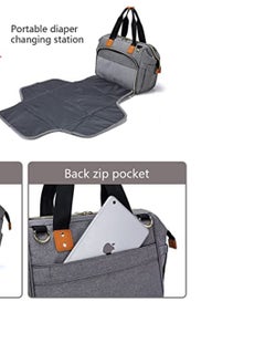 Diaper Mummy Bag Tote with Bottle Case and Changing Pad(Grey) - pzsku/ZF2833B7B4E03A1171590Z/45/_/1651556472/901bf8a1-a0b6-4f0f-934d-254935e87106