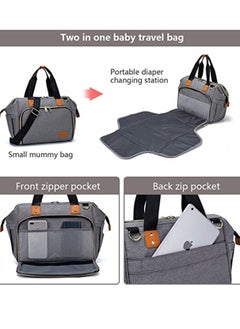 Diaper Mummy Bag Tote with Bottle Case and Changing Pad(Grey) - pzsku/ZF2833B7B4E03A1171590Z/45/_/1651556472/a7c3295a-c6ae-4d0a-893c-d0edb0fc2935