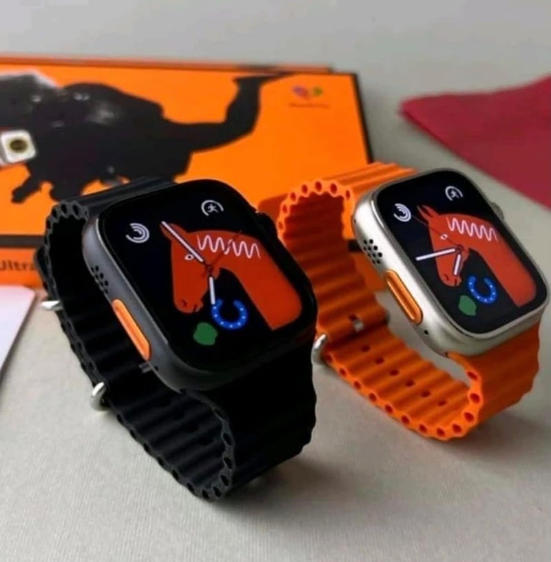 W&O X8+ Ultra Series 8 49mm Smartwatch Watch X8+ Ultra NFC Body Temperature Monitoring with Bluetooth Wireless Connectivity (Black) - Image 4