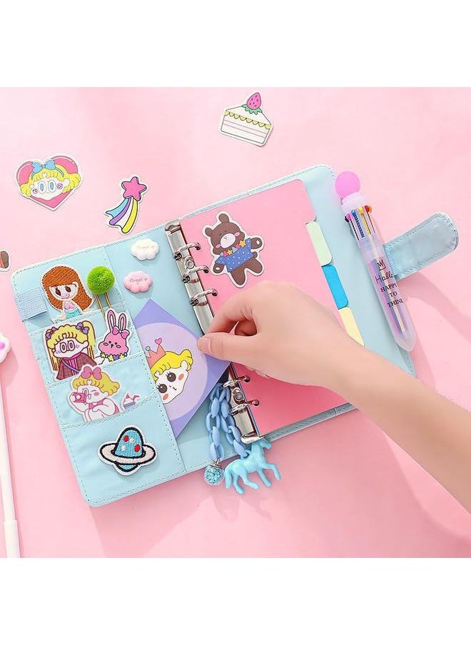 Bluejw - Hand Account Book Net Red Account Book Suit Cute Girl Diary Tool Material Full Set Of Simple Wind Loose-leaf - Image 1