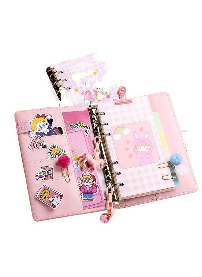 Bluejw - Hand Account Book Net Red Account Book Suit Cute Girl Diary Tool Material Full Set Of Simple Wind Loose-leaf - Image 1