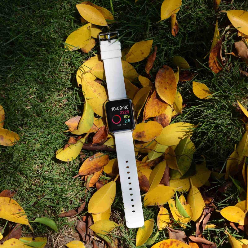 WOCCI 22mm Silicone Watch Band with Gold Buckle, Soft Rubber Replacement Straps with Quick Release (White) - Image 5