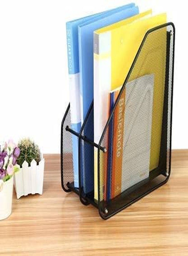 AB TRADING Square Shape Pencil Storage Container | Metal Mesh Pen/Clip Holder for Office & Home | Desk Stand Organizer for Stationery Items - Black - Image 3