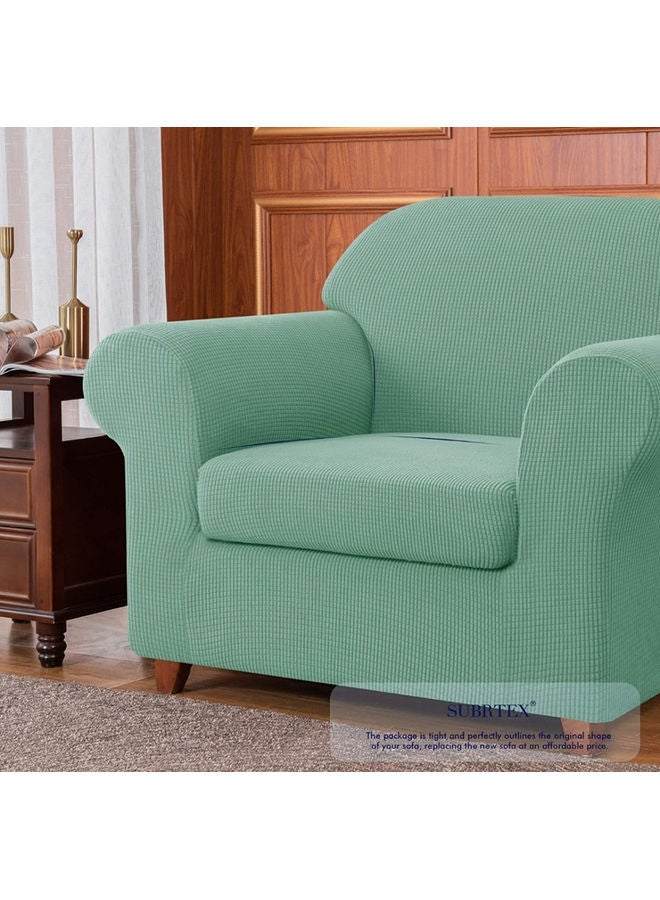 MTL Single Stretch Sofa Cover Green 90x140cm - Image 2