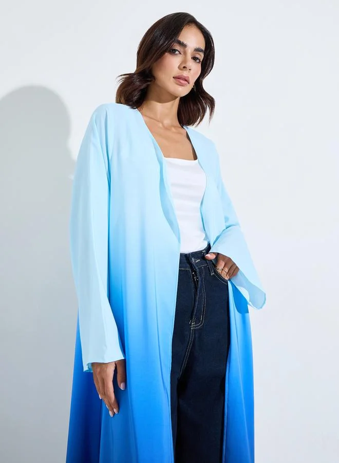 Amirah front open ombre Abaya