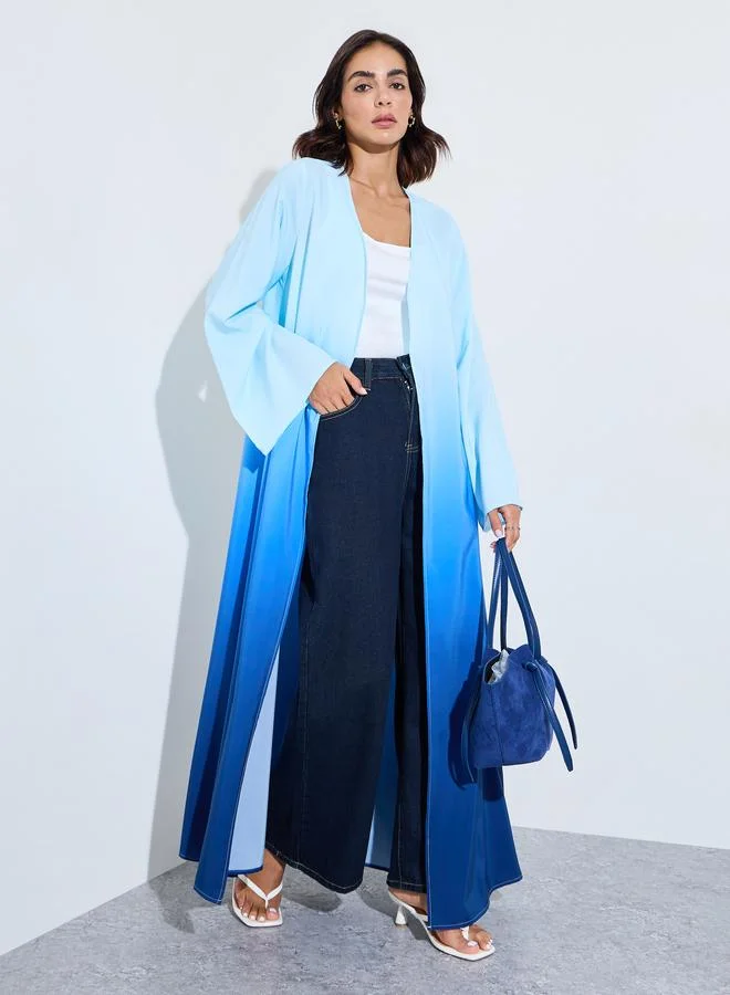 Amirah front open ombre Abaya