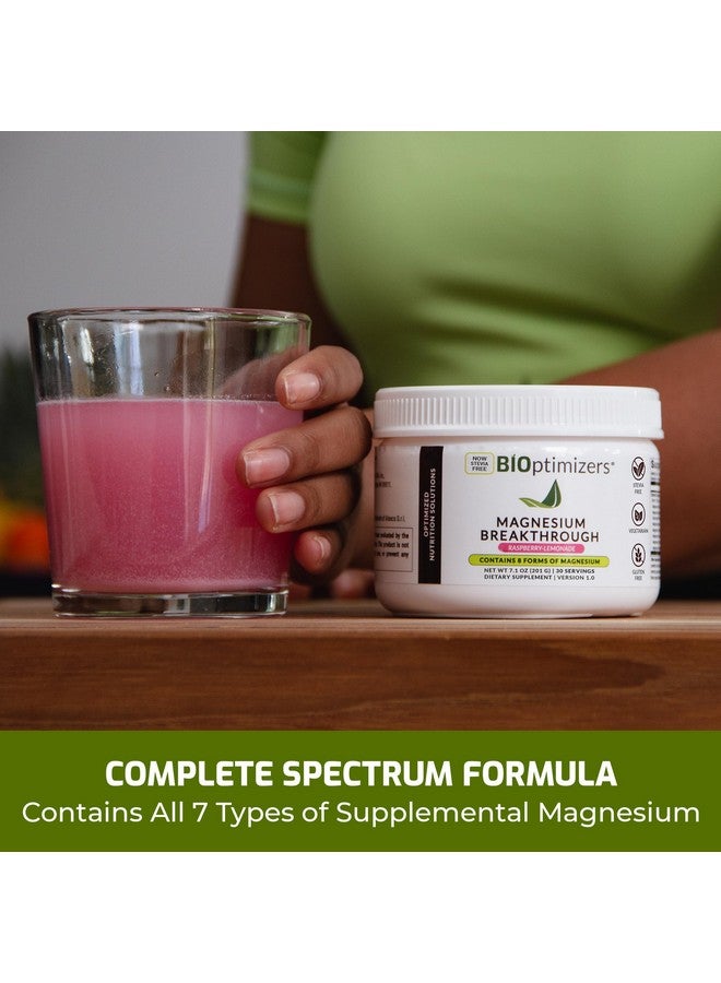 BIOptimizers Magnesium Breakthrough Drink Raspberry Lemonade - 8 Forms of Magnesium: Glycinate, Malate, Citrate, and More - Natural Sleep and Brain Supplement - 6 oz (30 Servings) - Image 3