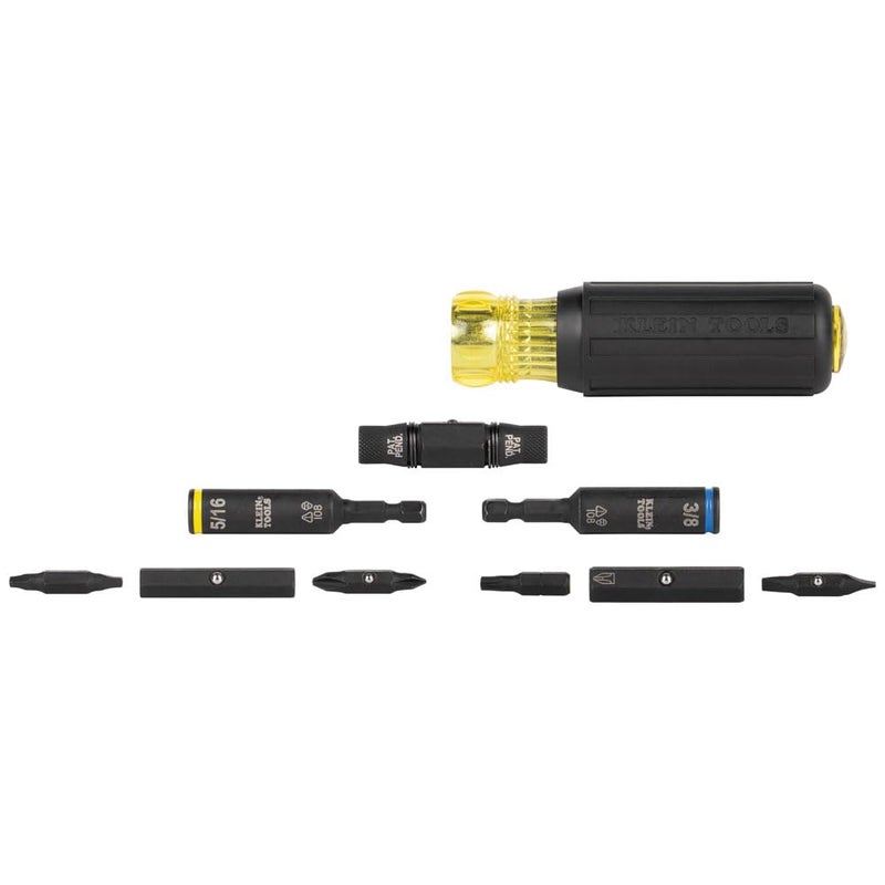 Klein Tools 32500HD Multi-Bit Screwdriver/Nut Driver, Impact Rated 11-in-1 Tool with Phillips, Slotted, Square and Torx Tips - Image 5