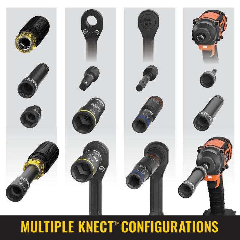 Klein Tools 32500HD Multi-Bit Screwdriver/Nut Driver, Impact Rated 11-in-1 Tool with Phillips, Slotted, Square and Torx Tips - Image 3